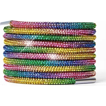 Tkaničky do bot Štrasové tkaničky do bot nebo do mikiny, jeden pár - Barevné, 120 cm