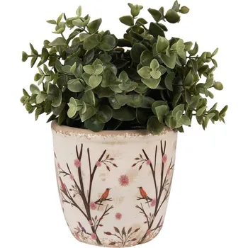 Zahrada Clayre & Eef - Keramický květináč BIRDS IN NATURE 6CE1641S