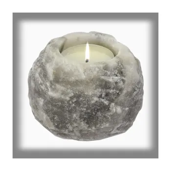Svícen AWG Solná lampa na svíčku šedá 0,6 -0,8 kg