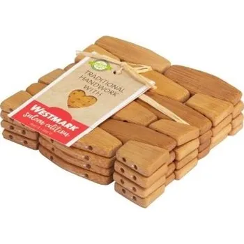 prostírání Westmark Sada tácků bambusových TRAPEZ 10 x 10 cm / 4 ks v sadě