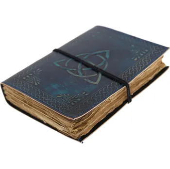 Karnevalový kostým Leather Journals Kožený zápisník s vyraženým mytologickým symbolem Trikvetra
