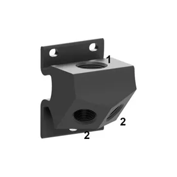 T-spojka 45°, pro upevnění na stěnu, vnitřní závit, připojení 3/4", závit 2x 1/2", SC81-34-12-A