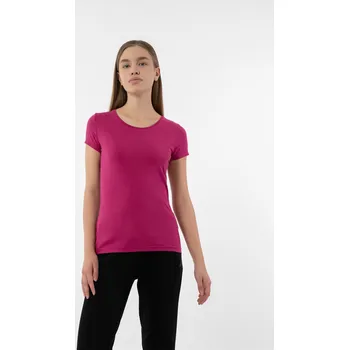 Dámské tričko 4F 4FAW23TTSHF0906 DARK PINK Dámské tričko US XXL