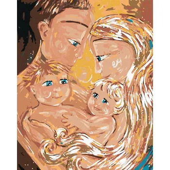 Hračka Diamondi Diamantové malování - RODINA Rozměr: 40x50 cm, Rámování: bez rámu a bez vypnutí plátna