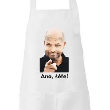 Kuchyňská zástěra Zástěra s potiskem Zdeněk Pohlreich - Ano, šéfe