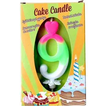 Dortová svíčka Dortisimo Svíčka malá barevná 9 v krabičce