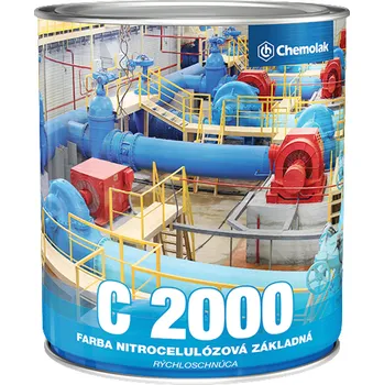 barva na kov Chemolak C 2000 bílá - Základní nitrocelulózová rychleschnoucí barva na kov a dřevo do interiéru 0,75l Bílá