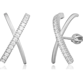 Náušnice Zlatnictví Helios Stříbrné náušnice X