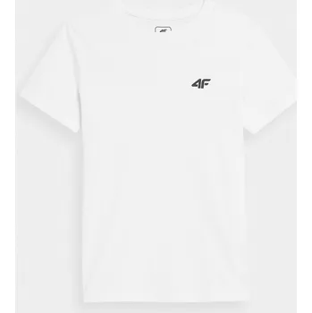 Dívčí tričko 4F 4FJAW23TTSHM0795 WHITE Dětské tričko EU 140