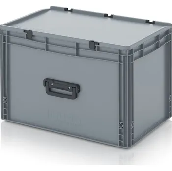 paleta Euro přepravky kufry 1G 60 x 40 x 43,5 cm - Stříbrošedá - materiál: PP - ED 64/42 HG 1G