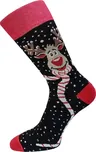 VFstyle Vánoční ponožky HAPPY REINDEER černé Velikost: 42 - 46