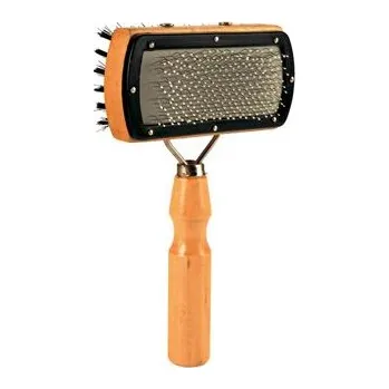 Kartáč pro zvířata Kartáč dřevěný s drátky oboustr. žíně pes 18/10cm TR
