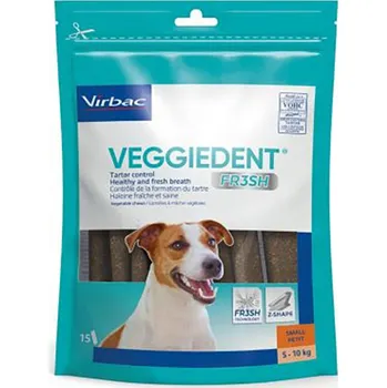 Péče o psí chrup 15x17g (velikost S) Virbac VEGGIEDENT Fresh - pro malé psy (5-10 kg)