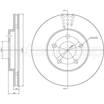 Brzdový kotouč Brzdový kotouč METELLI 23-1629C