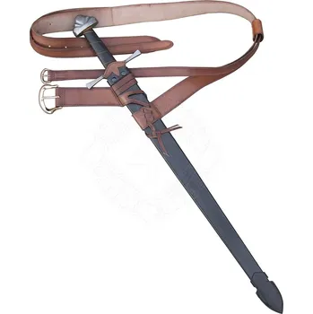 Replika zbraně Špulák Vrcholně gotická pochva na meč se dvěma opasky