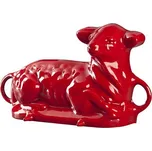 Český smalt GOURMETINA Litinová smaltovaná pečící forma Beránek LEOPOLD - Stínově červená 37*21*8,5 cm