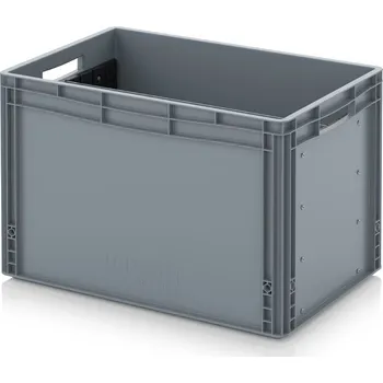 paleta Euro přepravka S podélnou dělicí stěnou 60 x 40 x 42 cm - Stříbrošedá - materiál: PP - EG GEF LT 6442