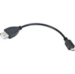 Kabel USB AF/micro BM,OTG,15cm pro tab. a tel.