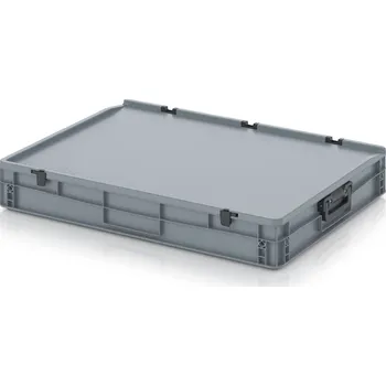 paleta Euro přepravky kufry 2GS 80 x 60 x 13,5 cm - Stříbrošedá - materiál: PP - ED 86/12 HG 2G