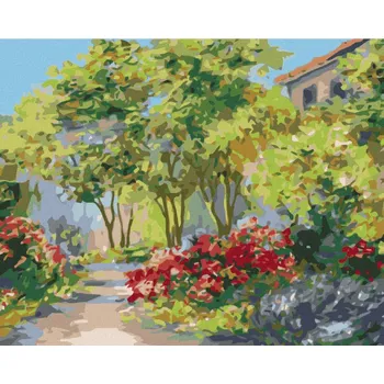 Diamondi Diamantové malování - DŮM V LETNÍM LESE Rozměr: 40x50 cm, Rámování: bez rámu a bez vypnutí plátna