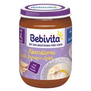 BEBIVITA VEČERNÍ KAŠE KRUPIČKA BANÁN JABLKO NĚMECKO!