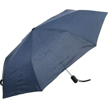 Deštník Skládací deštník pruhovaný, modro černý (U31 Skládací deštník pro dámy i pány)