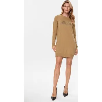 Dámské šaty Liu Jo Úpletové šaty MF3366 MS14G Hnědá Regular Fit XS