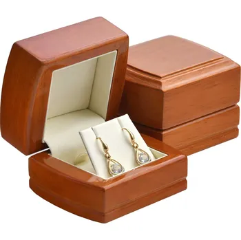Dárková krabička JK Luxusní dřevěná krabička na náušnice DT-2/W