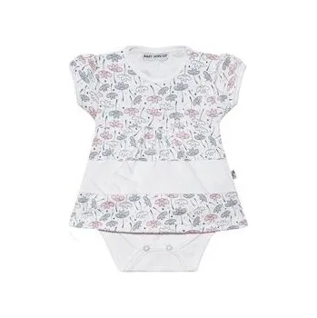 Kojenecké šaty Baby service kojenecké body šatičky s kytičkami velikost 74