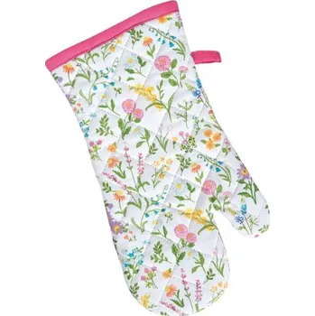 Chňapka SCANquilt chňapka RUKAVICE DEKORO kvítí bílopestrá 18 x 32 cm