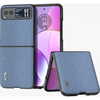 Pouzdro na mobilní telefon ABEEL 61832 ABEEL CARBON Plastový kryt Motorola Razr 40 světle modrý