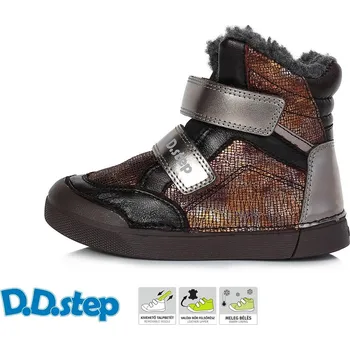 Dětská treková obuv D.D.Step D.D. step dívčí zimní obuv W068-321BM Barva: čokoládová, Velikost: 29