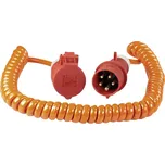 AS Schwabe 70416 napájecí prodlužovací kabel, 16 A, oranžová, červená, 5.00 m, spirálový kabel