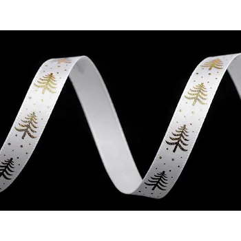 Stuha Saténová stuha stromeček šíře 10 mm vánoční