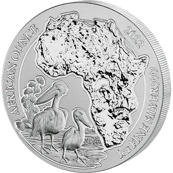 Stříbrná mince The African Silver Ounce Pelikán Rwanda 1 Oz 2022