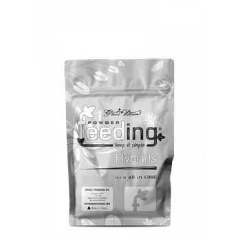 Hnojivo Green House Feeding - Hybrids 500g, květové hnojivo (Produkt Hybrids obsahuje méně amoniakálního dusíku a větší množství hořčíku, což je vhodné pro hybridní odrůdy s dobou kvetení 8-10 týdnů a pro rostliny v hydroponických systémech. Vyšší množství hořčík
