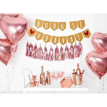 Party dekorace Girlanda - kraftová - Budu se vdávat