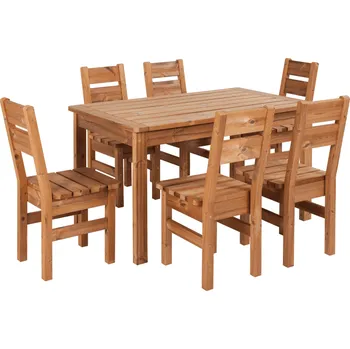 Zahradní nábytek Zahradní dřevěný set PROWOOD z ThermoWood - SET M2 - Set + dodání nátěru v odstínu HONEY + PCD 91