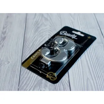 Dortová svíčka Dortová svíčka - stříbrná - číslice 3