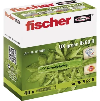 Hmoždinka Fischer 518887 UX GREEN 10 x 60 R univerzální hmoždinka 60 mm 10 mm 20 ks