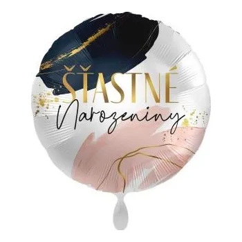 Balónek Balón foliový Štastné narozeniny - 43 cm