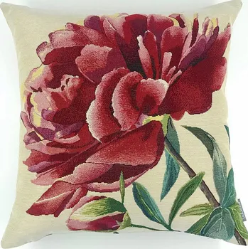 Dekorativní polštářek BYTEMA Gobelínový povlak na polštář KVĚTY 1 45 x 45 cm