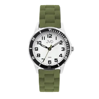 Hodinky Chlapecké dětské náramkové hodinky JVD J7192.3 - voděodolné 5ATM (chlapecké hodinky s luminiscenčním číselníkem - zelené)