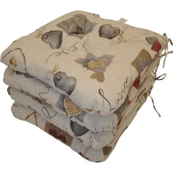 Podsedák Nábytek PEGAS Sedák UNI Maxi motiv srdce LOVE - set 4 kusy