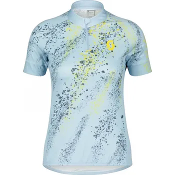 cyklistický dres SCOTT Cyklistický dres s krátkým rukávem - ENDURANCE 30 SS LADY - žlutá/modrá/světle modrá XS