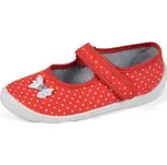 RAWEKS Dětská domácí obuv s vyndávací koženou stelkou DOROTKA D29 červená 25