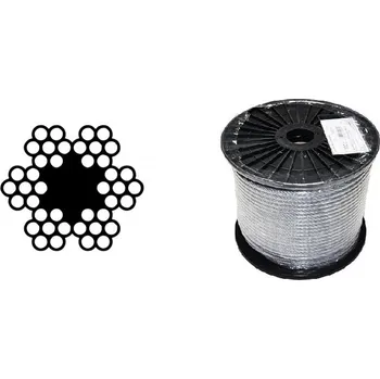 Lany MTR Lano ocelové DIN 3055 (6×7M-FC) malá cívka Varianta: Lano ocelové DIN 3055 (6×7M-FC) malá cívka 1,5mm Zn