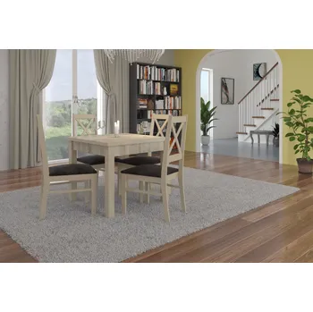 Jídelní set Nábytek PEGAS s.r.o. Sada stůl s židlemi RODOS 38 Sonoma