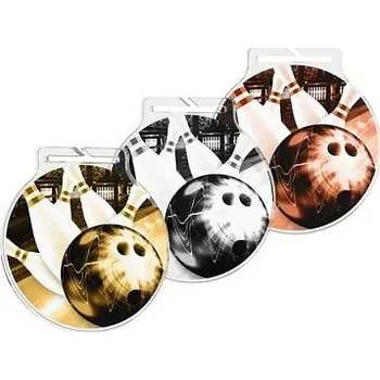 Bowlingová medaile - Barva: Bronzová Výška: 6cm