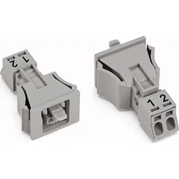 Elektrická zásuvka WAGO 890-2102 síťový konektor WINSTA MINI zásuvka, rovná Počet kontaktů: 2 16 A modrá 50 ks